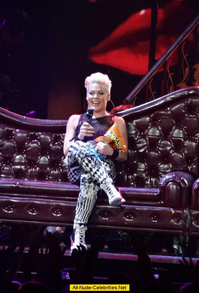 Pink performs live at the MGM Grand in Las Vegas